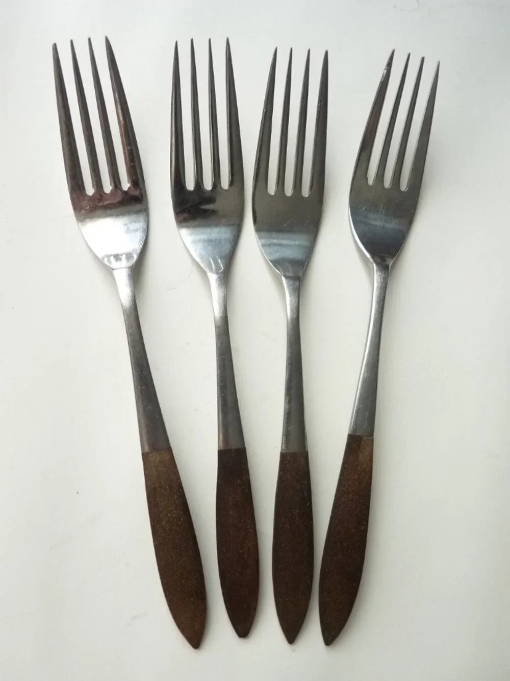 Vintage‎ EPIC Eco Forged Stainless Steel Utensil Set of 4 forks 7.25